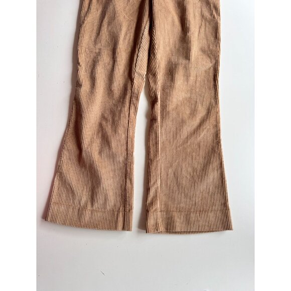 Aritzia BABATON 1-01 Albers Tan Corduroy Cropped Kick Flare Pants, Size 10 - Picture 4 of 13